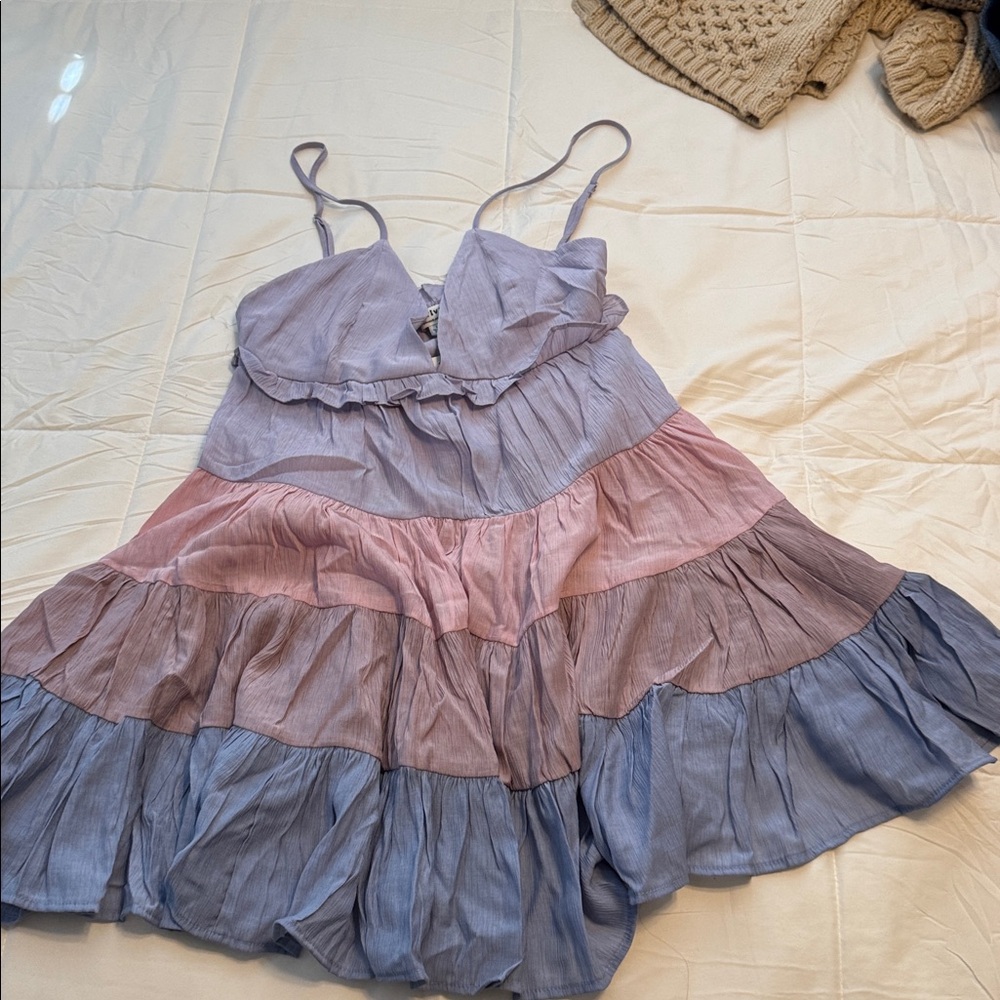 Colorblock Spaghetti Strap Dress PRIVY